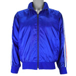 Adidas - Blue Big Logo Windbreaker 1990s Large Vintage retro