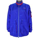 Nike - Blue Embroidered Windbreaker 1990s Large