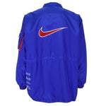 Nike - Blue Embroidered Windbreaker 1990s Large