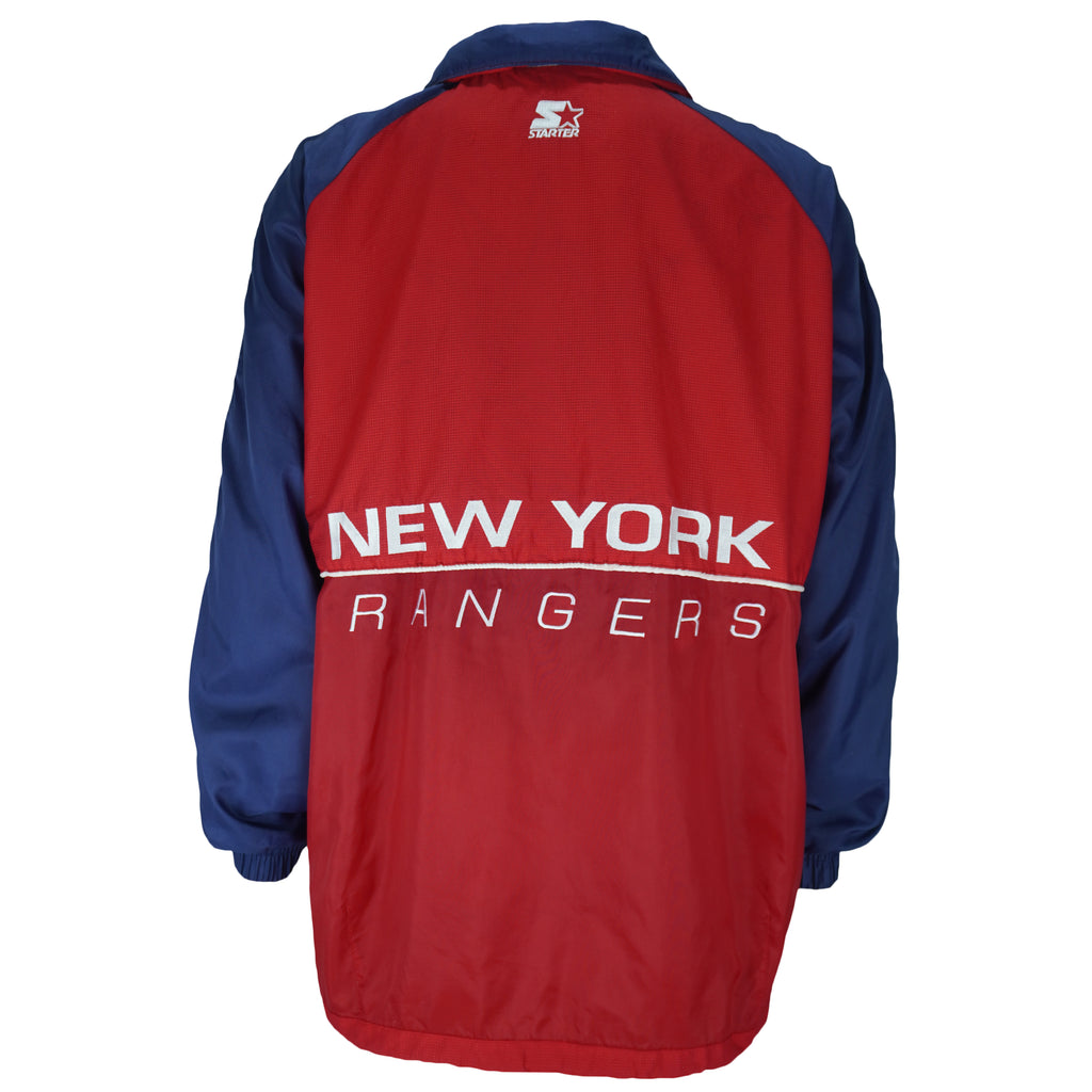 Starter - New York Rangers Windbreaker 1990s Large Vintage retro hockey