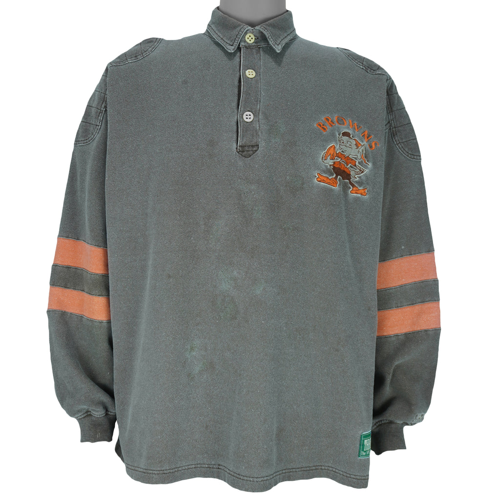 NFL (Mirage) - Cleveland Browns Embroidered Sweatshirt 1990s Large vintage retro football