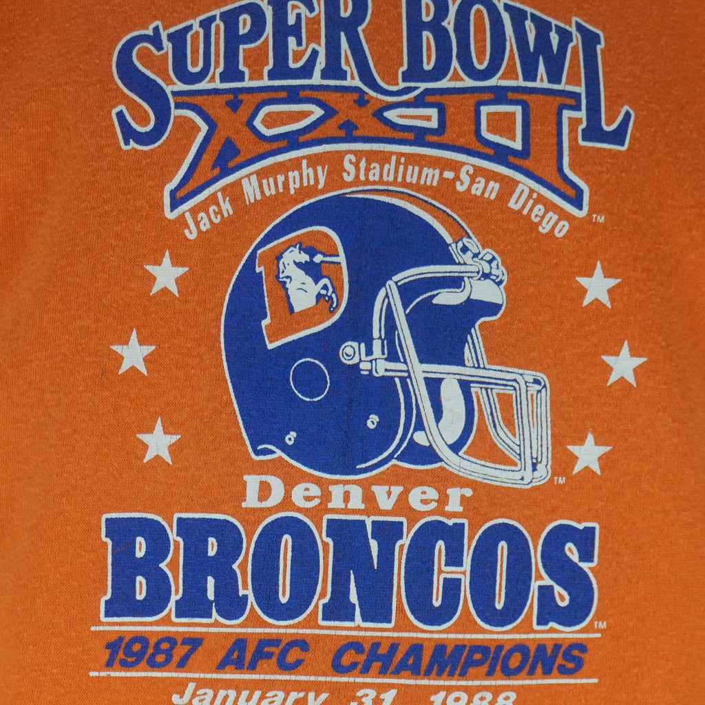 NFL (Trench) - Denver Broncos AFC Champions Crew Neck Sweatshirt 1987 X-Large