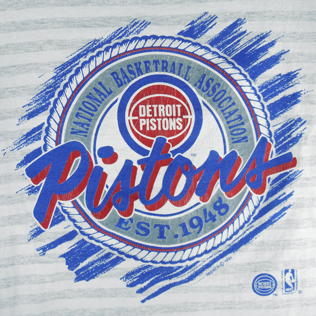 NBA (Trench) - Detroit Pistons T-Shirt 1991 Large vintage retro basketball