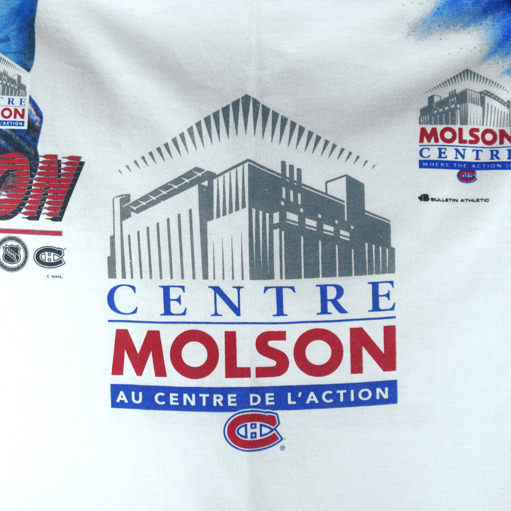 NHL (Bulletin Athletic) - Montreal Canadiens Centre Molson T-Shirt 1993 X-Large