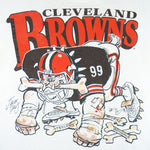 NFL (Nutmeg) - Cleveland Browns  by Jack Davis T-Shirt 1990s X-Large