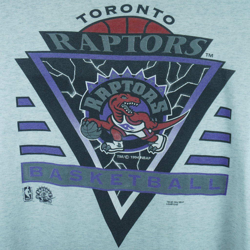 NBA (Novel Teez) - Toronto Raptors Lightning Single Stitch T-Shirt 1994 Large vintage retro basketball