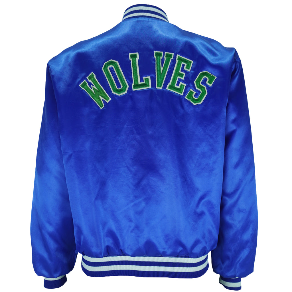 NBA (Swingster) - Minnesota Timberwolves Satin Jacket 1990s Large Vintage Retro basketball