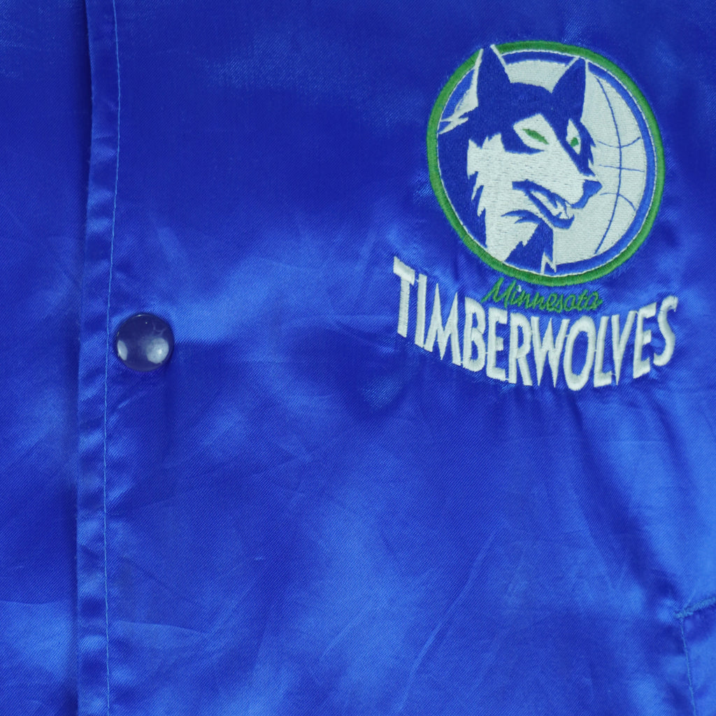 NBA (Swingster) - Minnesota Timberwolves Satin Jacket 1990s Large Vintage Retro basketball