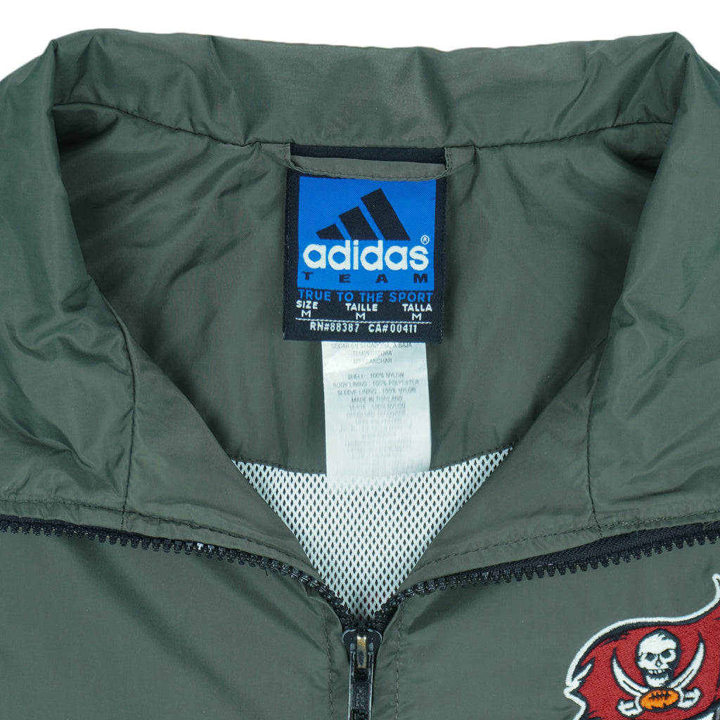 NFL (Adidas) - Tampa Bay Buccaneers Windbreaker Jacket 1990s Medium Vintage Retro Football