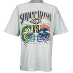 NFL (Logo Athletic) - Super Bowl XXXII Packers Vs Broncos T-Shirt 1998 X-Large