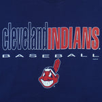 1994 vintage MLB Cleveland Indians spell-out T-Shirt by Salem Sportswear. Blue in color, Large in size and is in excellent condition.