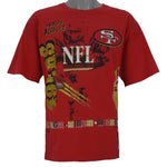 NFL (Salem) - San Francisco 49ers Aerial Assault T-Shirt 1991 X-Large