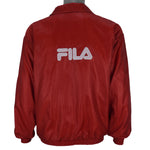 FILA - Red Embroidered Zip-Up Jacket 1990s Medium