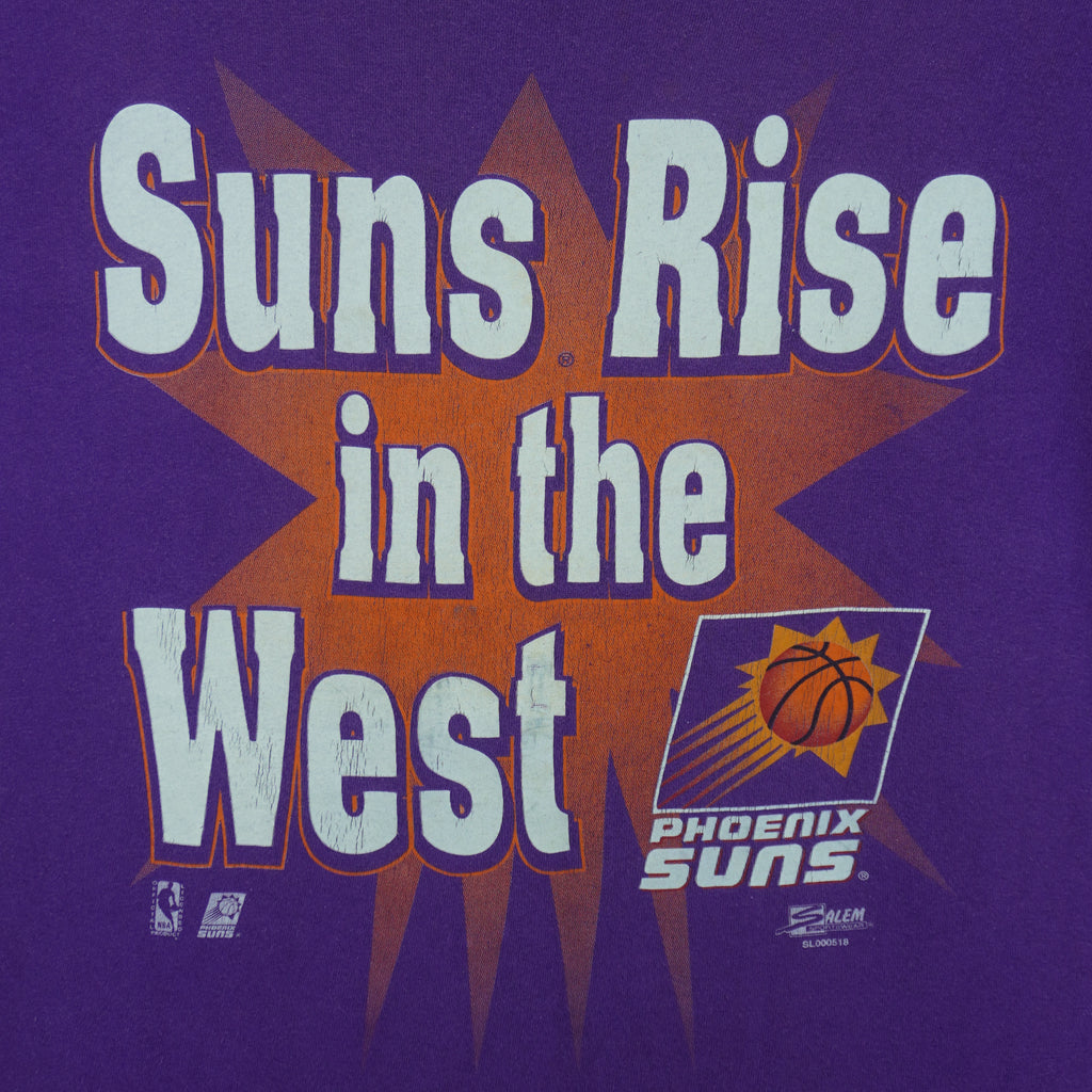 NBA (Salem) - Phoenix Suns Suns Rise In The West T-Shirt 1990s Large Vintage Retro Basketball