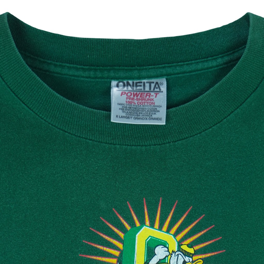 NCAA (Oneita) - University of Oregon Ducks Sun Bowl T-Shirt 1999 X-Large Vintage retro football college