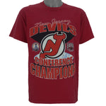 NHL (Hanes) - New Jersey Devils T-Shirt 2001 Medium vintage retro hockey