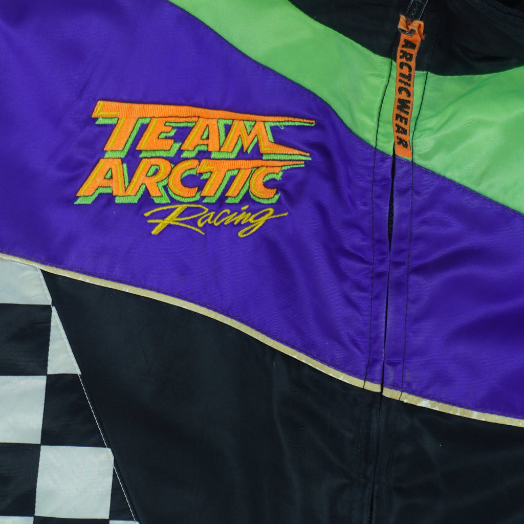 Vintage - Team Arctic Cat Racing Snowmobile Thinsulate Jacket 1990s Large