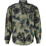 Vintage - Wrangler Southwestern Aztec Pattern Button-Up Shirt 1990s Large