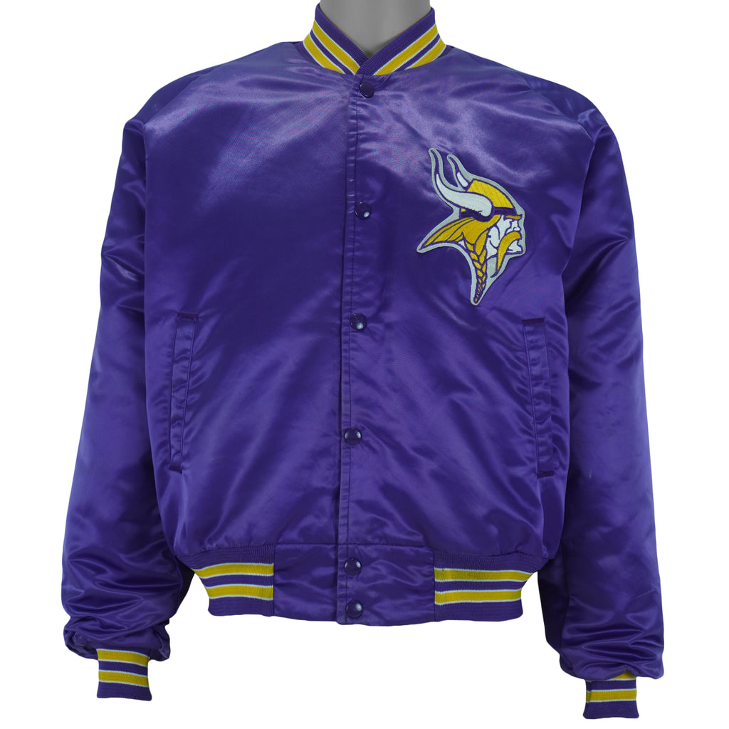 NFL (Chalk Line) - Minnesota Vikings Satin Jackets 1990s Large vintage retro football