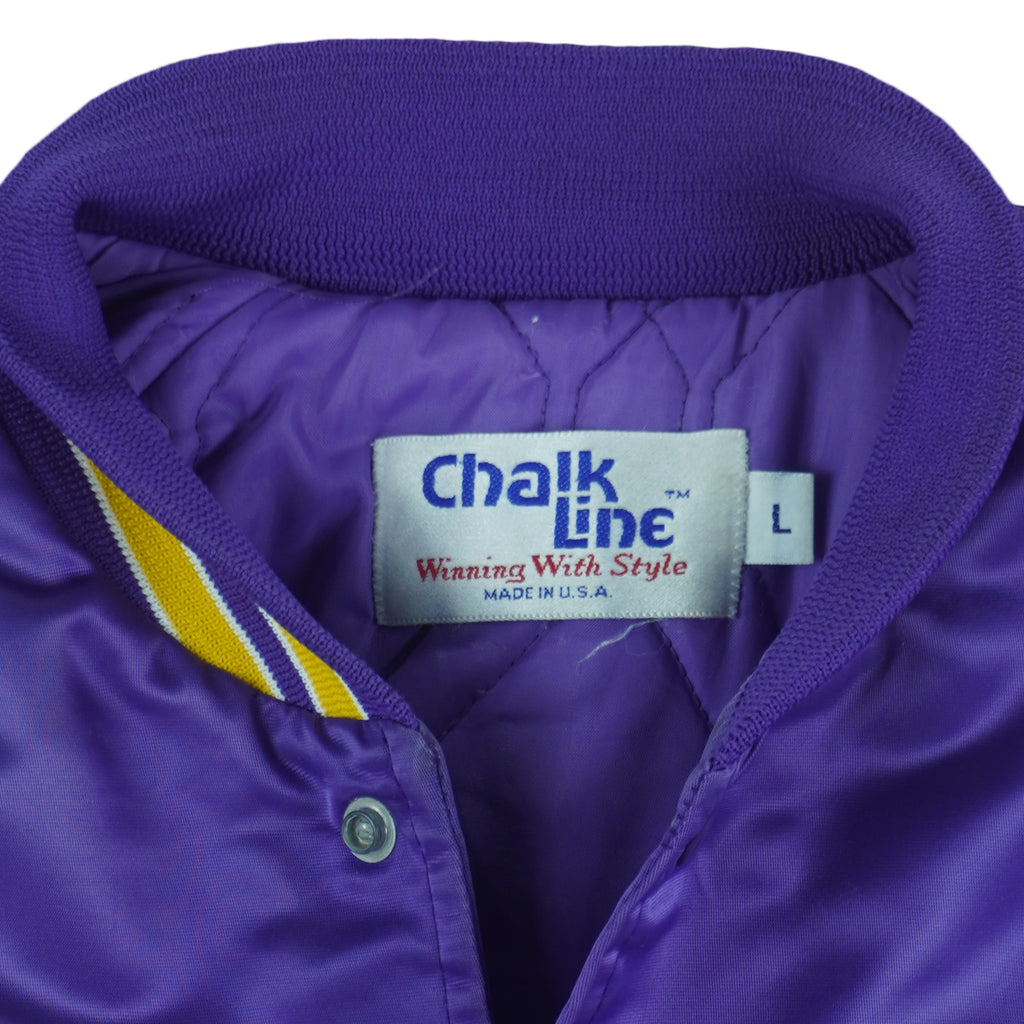 NFL (Chalk Line) - Minnesota Vikings Satin Jackets 1990s Large vintage retro football