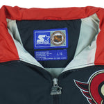 Starter - Ottawa Senators Big Logo Windbreaker 1990s Large vintage retro hockey