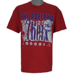 NBA (Team Hanes) - Philadelphia 76ers Single Stitch T-Shirt 1990s X-Large