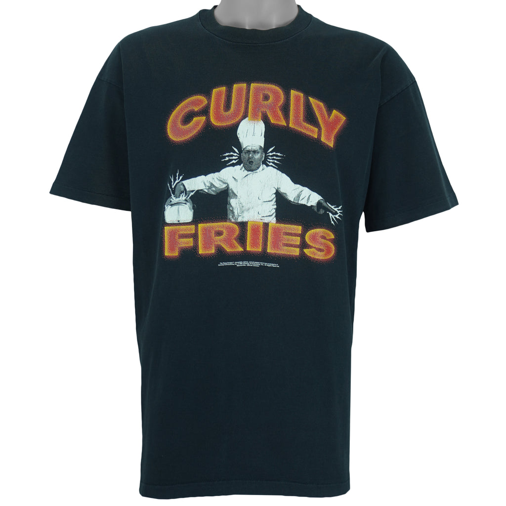 Vintage (College Ware USA) - Curly Fries T-Shirt 1997 X-Large vintage retro