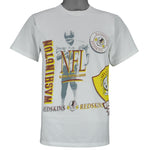 NFL (Jerzees) - Washington Redskins Robert F. Kennedy Stadium T-Shirt 1990s Medium Vintage Retro Football