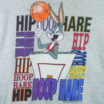 Looney Tunes - Bugs Bunny "Hip Hoop Hare" Basketball Graphic T-Shirt 1992 Medium Vintage Retro