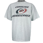 NHL (Logo 7) - Carolina Hurricanes Spell-Out  T-Shirt 1990s X-Large