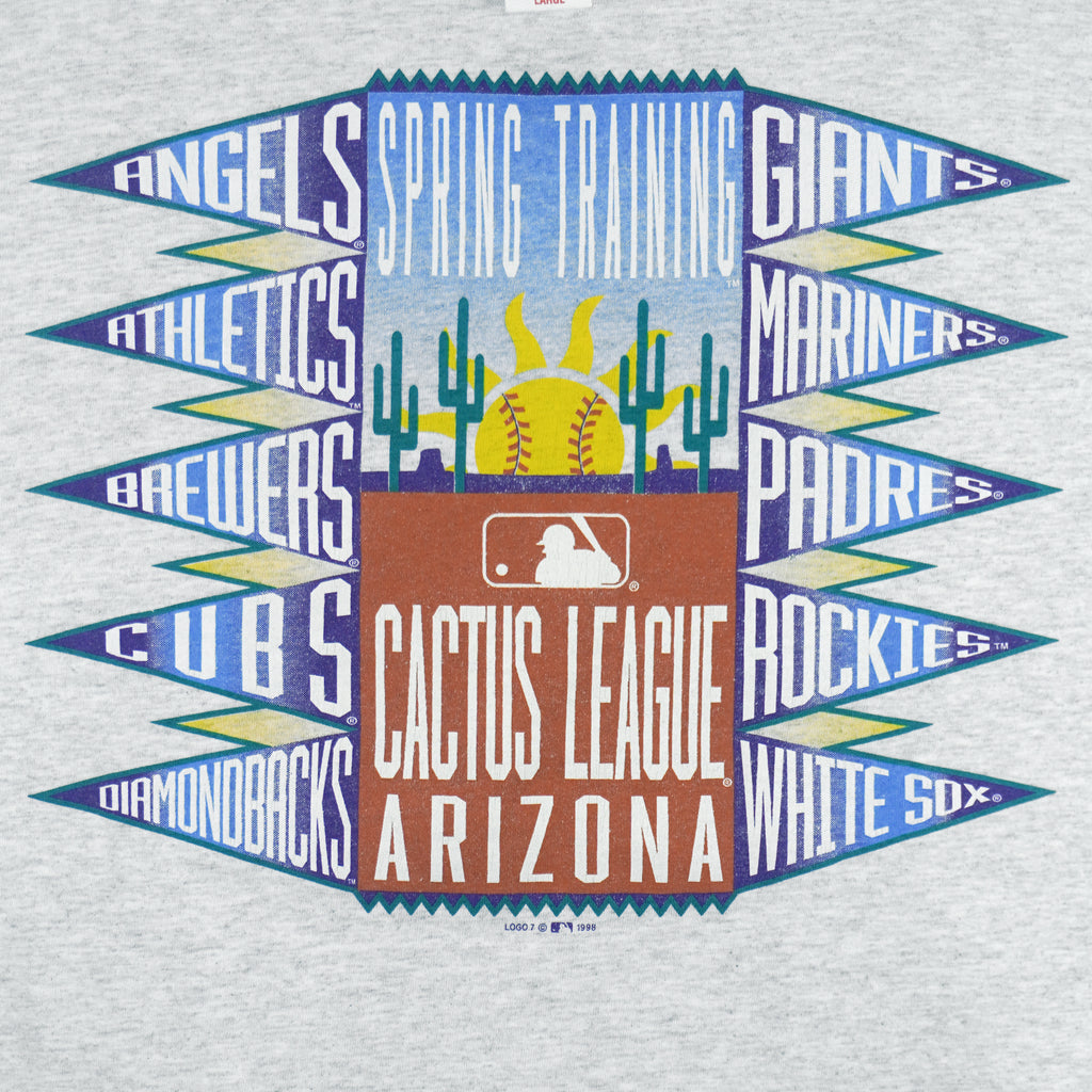 MLB (Logo 7) - Cactus League Spring Training T-Shirt 1998 Large Vintage Retro Baseball