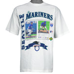 MLB (Sport Attack) - Seattle Mariners Edgar Martinez Baseball Card T-Shirt 1994 Medium