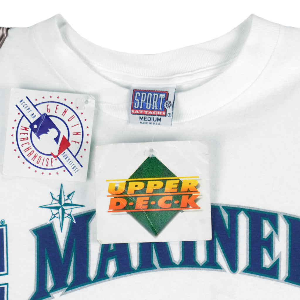 MLB (Sport Attack) - Seattle Mariners Edgar Martinez Baseball Card T-Shirt 1994 Medium Vintahe Retro Baseball