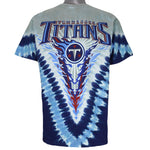 NFL - Tennessee Titans Big Logo Tie-Dye T-Shirt 1990s X-Large