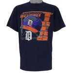 MLB (Competitor) - Detroit Tigers Helmet T-Shirt 1995 Large