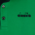 Diadora - Green 1/4 Button-up Sweatshirt 1990s Large Vintage Retro