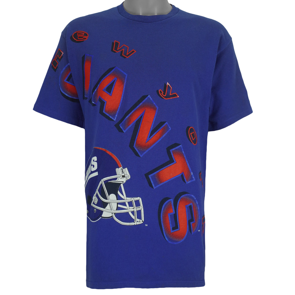 NFL (Starter) - New York Giants Helmet T-Shirt 1993 Large Vintage Retro Football