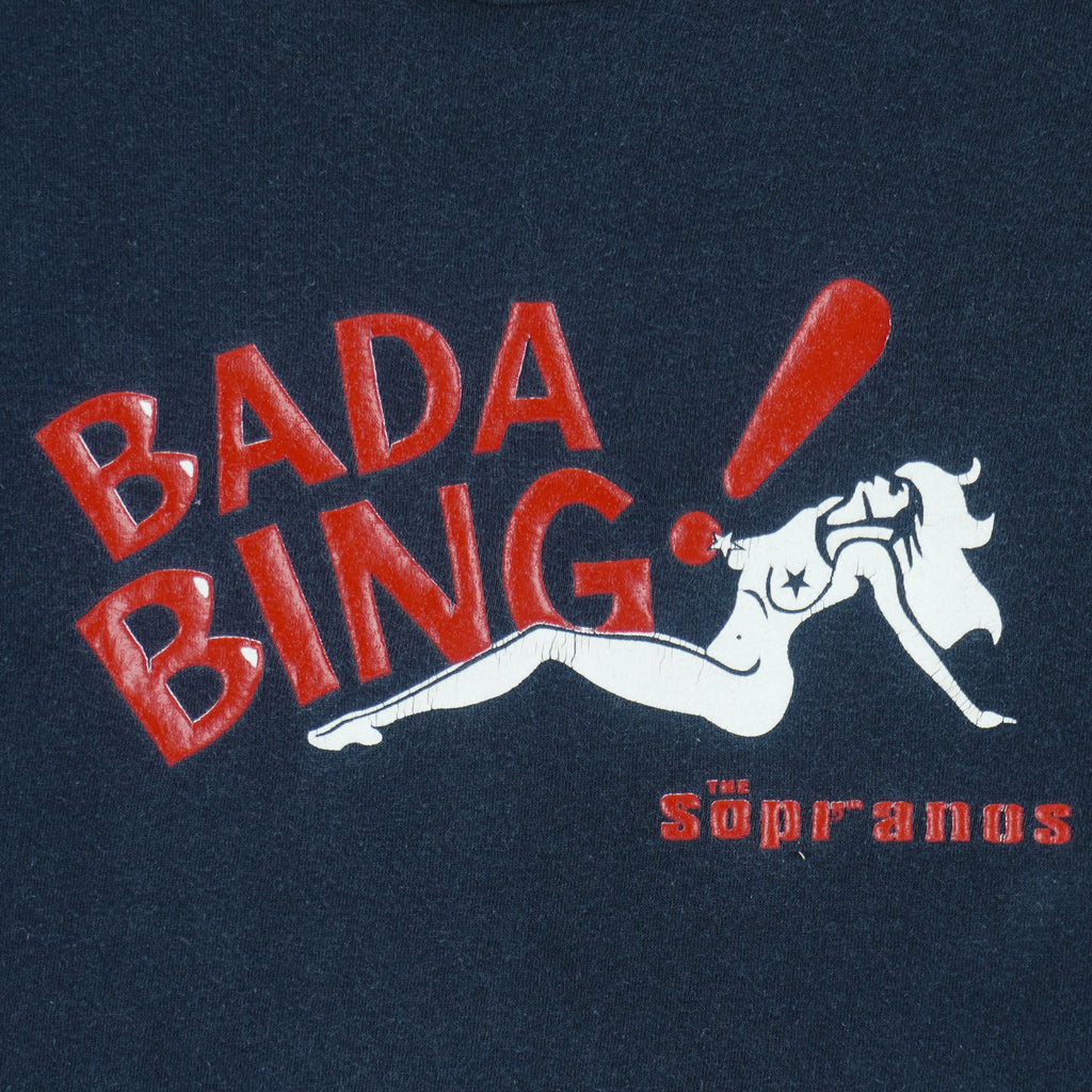 Vintage - The Sopranos Bada Bing T-Shirt 2000s Medium Vintage Retro