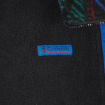 Columbia - Black Zip-Up Fleece Jacket 1990s Medium Vintage Retro