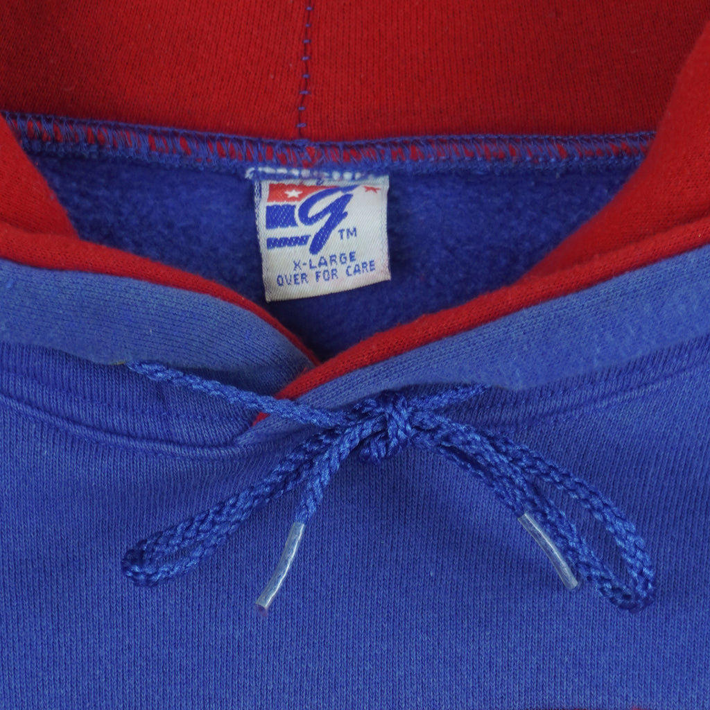 NFL - New York Giants Embroidered Hooded Sweatshirt 1990s X-Large Vintage Retro Football