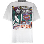 Starter - San Diego Padres, Western Division Champions T-Shirt 1996 Large Vintage Retro Baseball