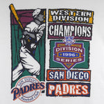 Starter - San Diego Padres, Western Division Champions T-Shirt 1996 Large Vintage Retro Baseball