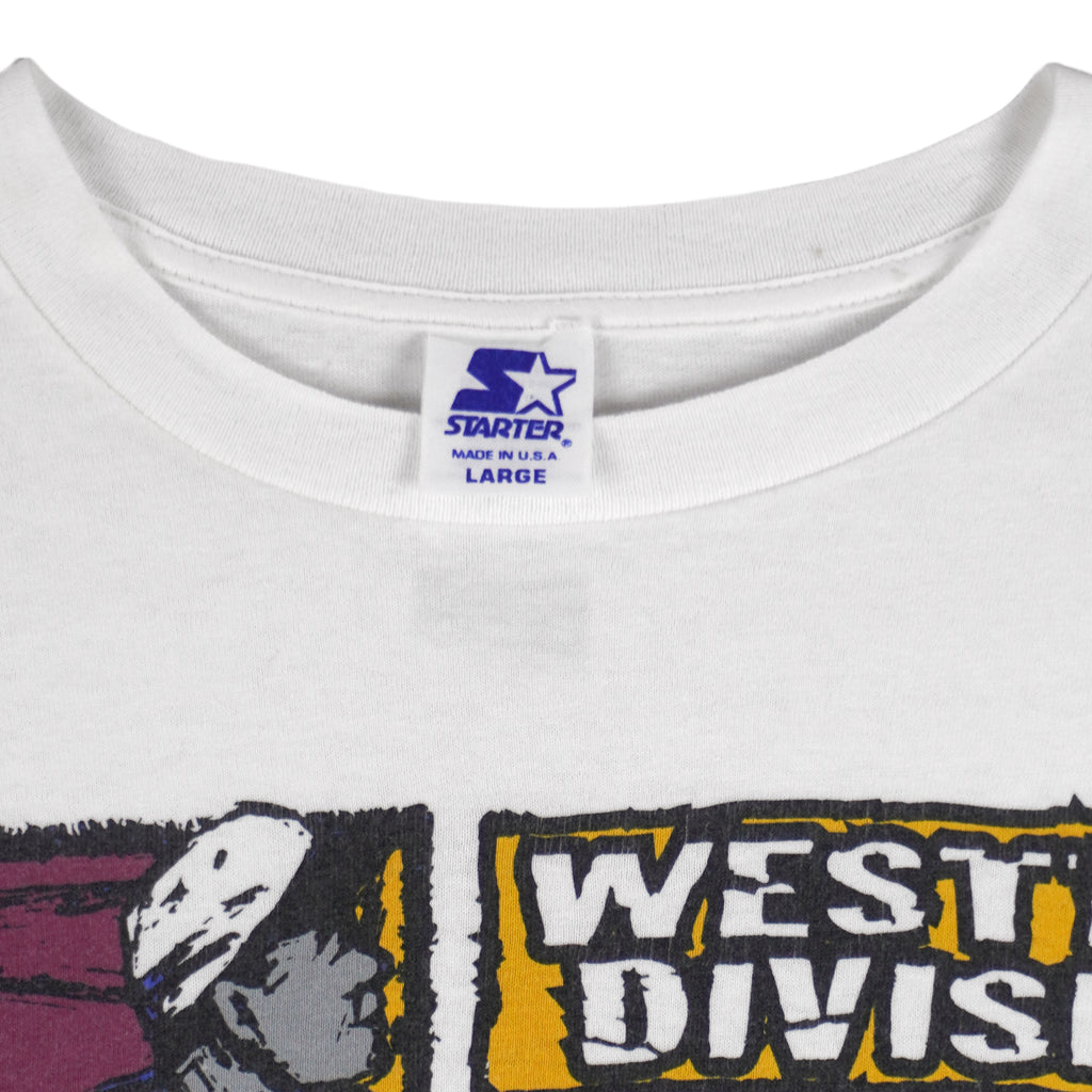 Starter - San Diego Padres, Western Division Champions T-Shirt 1996 Large Vintage Retro Baseball