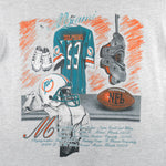 NFL (Nutmeg) - Grey Miami Dolphins Locker Room T-Shirt 1990s Large Vintage Retro Football