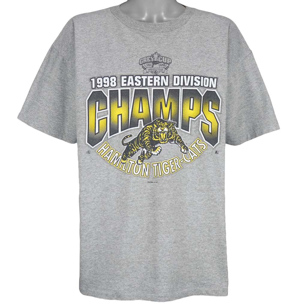 Starter - CFL Hamilton Tiger Cats Grey Cup Champs T-Shirt 1998 X-Large Vintage Retro Football