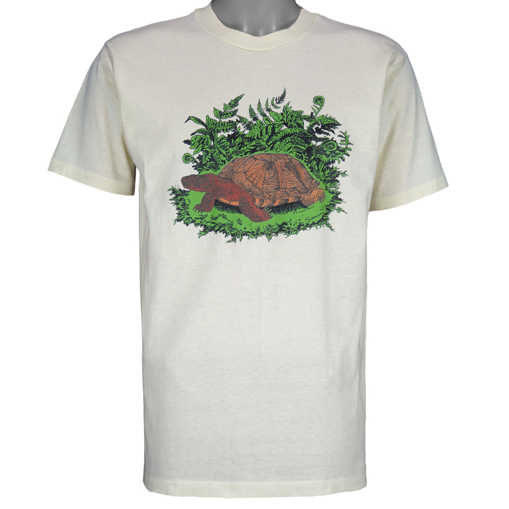 Vintage (Hanes) - Turtle Animals Print T-Shirt 1990s Large Vintage Retro