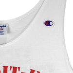 1994 vintage Cleveland Cavaliers Hoop-It-Up NBA World Tour tank top by Champion. White in color with large spell-out on front and sponsors graphic on back, tagged sized X-Large and is in excellent condition.