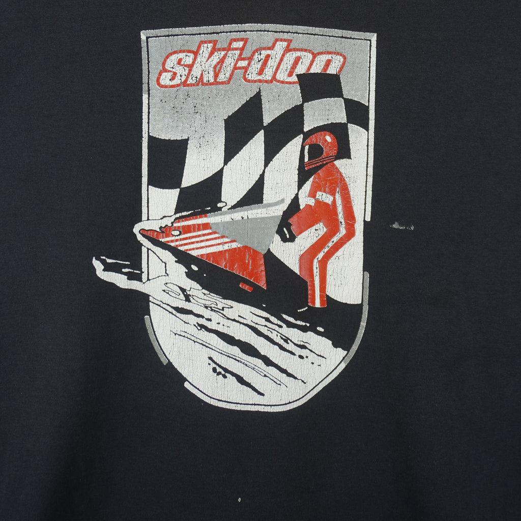 Vintage - Black Ski-Doo T-Shirt 1990s Large Vintage Retro