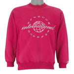 Nike - International Pink Embroidered Sweatshirt 1990s Small