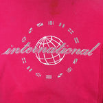 Nike - International Pink Embroidered Sweatshirt 1990s Small